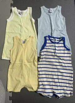 PETIT BATEAU 4点セットロンパース 12m