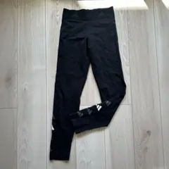 adidas 総ロゴ ブラック×グレーレギンス 150cm レディースの方でも✨
