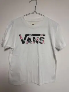 VANS 半袖 Tシャツ ホワイト ローズ柄ロゴ Sサイズのサムネイル