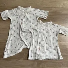 赤ちゃんの城　新生児　コンビ肌着　短肌着　2枚セット