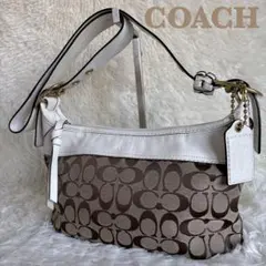 希少色 COACH アクセサリーポーチ ワンショルダーバッグ シグネチャー