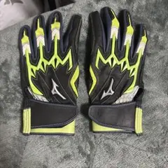 スポーツ用ミズノプロバッティンググローブ ブラック＆ネオンイエロー