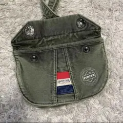 PORTER オリーブ デニム ボディバッグ