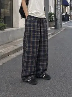 パジャマパンツ チェックパンツ 極太 00s cityboy 美品 レ