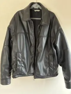 ZARA フェイクレザーブルゾン ブラック Mサイズのサムネイル