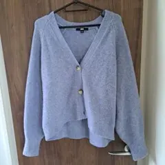 スフレヤーンショートカーディガン（長袖）BLUE WOMEN M