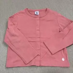 プチバトーピンク 長袖カーディガン