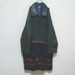 FELICE レザー × ニット コート ジャケット 90sビンテージ