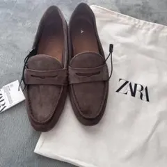 ZARA スプリットスエードローファー