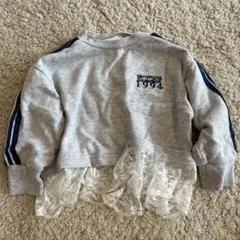 ocean & ground トップス レイヤード風 レース スウェット