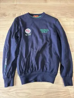 BEAMS GOLF クルーネックセーター M ネイビー