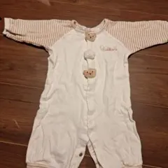 Amorosa クマボタン付きロンパース