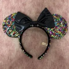 カラフルスパンコール ミッキー風カチューシャ