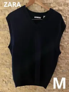 ニットベスト ネイビー