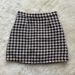 ハウンドトゥースパターン タイトスカート千鳥格子