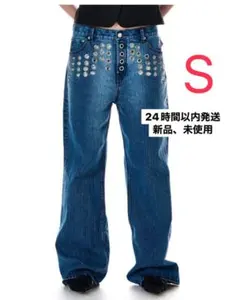 BEEDEN METAL EYELET SEMI LOOSE DENIM デニム