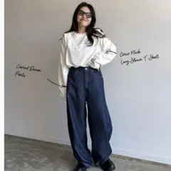 ❤️新品❤️レディース　デニムカーブパンツ（ぷーさん）　Lのサムネイル