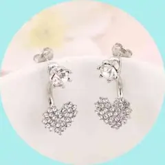 ☆大人気☆ かわいらしいハートピアス♪ シルバー