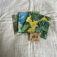 モンステラ柄コットン生地 3枚セット