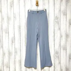 GU ジーユー (S)　カットソーカラーフレアスラックス