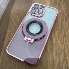 KATHY TECH グリッターiPhoneケース　ピンク　MagSafe対応