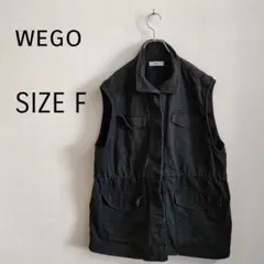 【ウィーゴ】 ブラック ベスト サイズF　シンプル　カジュアル