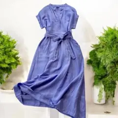 Spick & Span 薄紫 半袖シャツワンピース