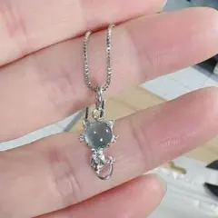 天然本翡翠《本物保証》藍水氷種翡翠ペンダント 一点物 ネックレスS925