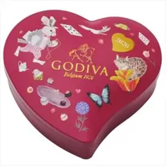 GODIVA アリスのティーパーティ Gキューブ アソートメントハート缶10粒入