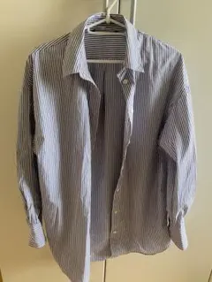 ZARA　ザラ　オーバーサイズ シャツ　長袖　ストライプ ブルー ホワイト