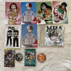 僕のヒーローアカデミア グッズセット 9点　イラストカード 色紙、缶バッジ