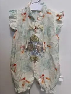 最終値下げ‼️金魚柄ベビードレス 66CM
