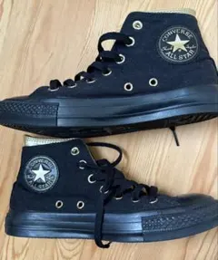 CONVERSE ALL STAR 黒 GOLDハイカット スニーカー