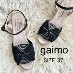 ガイモ gaimo ウェッジサンダル　メッシュエスパドリーユ　37