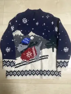 90s vintage Lauren Ralph Lauren ハンドニット犬柄