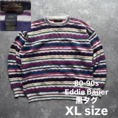 80s 90s Eddie Bauer エディーバウアー　コットンニット　XL