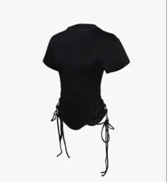 theredthread S split hem lace up tops - メルカリ