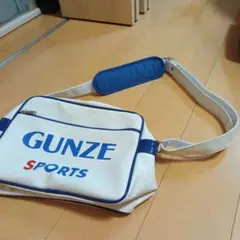 GUNZE ショルダーバッグ ホワイト/ブルー