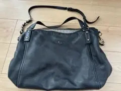Kate Spade ブラックレザーショルダーバッグ