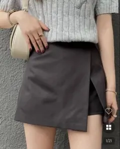 nugu chelsea スリットミニスカート グレーのサムネイル