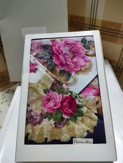 ○5371#0603　Christian Dior花柄ハンカチ2枚セット0530