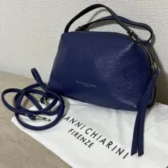 美品GIANNI CHIARINI パープル ショルダーバッグ アリファ S - メルカリ