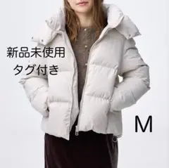 GU ウォームパデッドブルゾン　Mフード付きダウンジャケット　Mサイズ