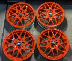 レアマイスター プレミックス マオウ オレンジ 15インチ ホイール４本セット レアマイスター プレミックス マオウ オレンジ 15インチ ホイール4本