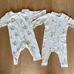 H&Mくまのプーさん長袖カバーオール2枚セットコットン綿100保育園ディズニー