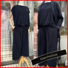 美品☆上品コンビネゾン♪フレンチ袖無Xガウチョ!【ブランシュール】送料込