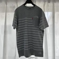 THE NORTH FACE ストライプTシャツ Lサイズ グレーのサムネイル