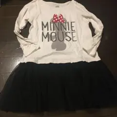 ユニクロ　ワンピース チュニック ミニーマウス 120 袖口少し汚れあり