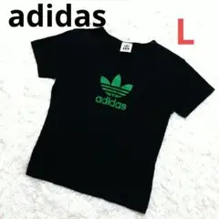 adidas　アディダス　Tシャツ　カットソー　半袖シャツ　L 黒 トレフォイル