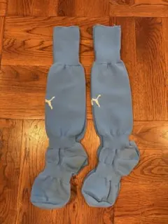 【21.0cm】プーマ　サッカーソックス　水色　2足セット　中古品